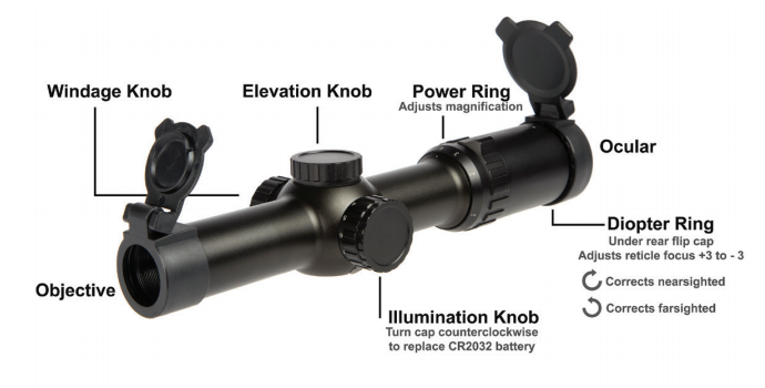 Primary Arms SLX6 1-6x24 SFP GEN III with ACSS® .223/5.56, 5.45X39, .308 WIN reticle instruction manual