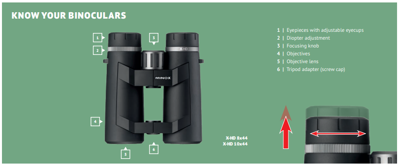 Minox X-HD binoculars instruction manual