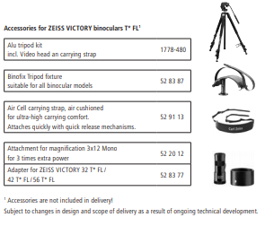 Zeiss Victory FL Binoculars Instruction Manual