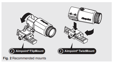 Aimpoint 3X-C Red Dot Sights Instruction Manual