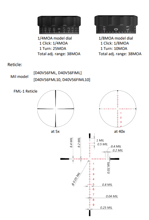 March First Focal Plane Reticle Scope Instruction Manual