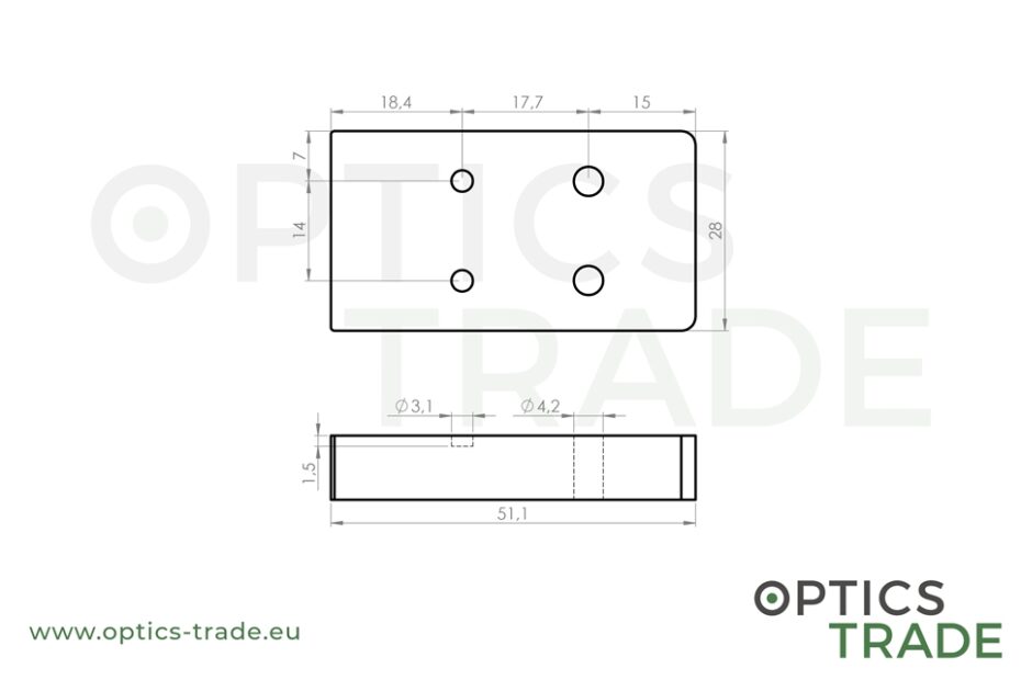 Delta Optical MiniDot HD 26 Footprint