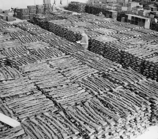 Piles of German Mausers 