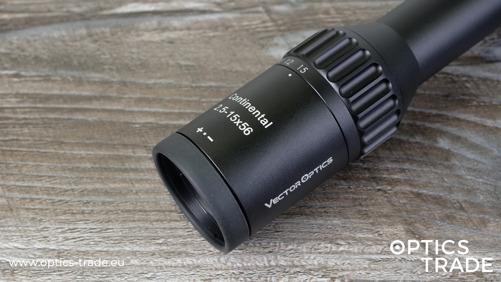 Vector Optics Continental 2.5-15x56 - Fast Focus Eyepiece & Sharp Magnification Ring