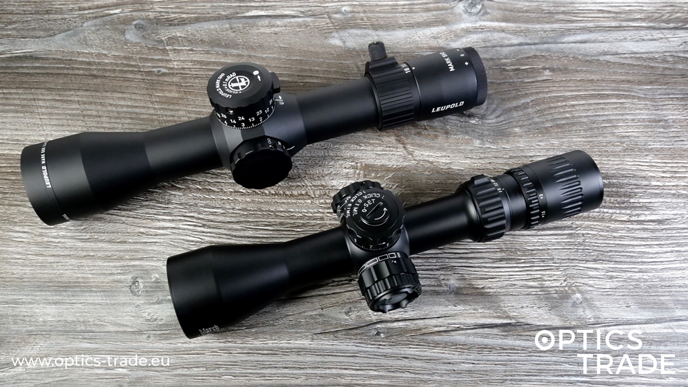 March Compact Tactical 1.5-15x42 - Size Comparison with Leupold Mark 5HD 3.6-18x44