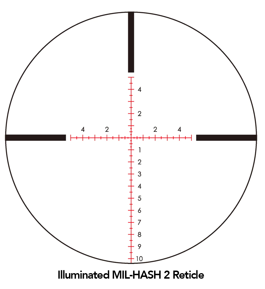 MIL-HASH-2 reticle on the tactical model