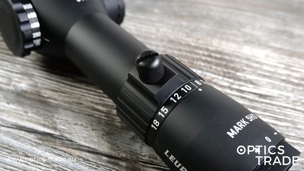 Leupold Mark 5HD 3.6-18x44 MIL - Removable Throw Lever on Magnification Ring